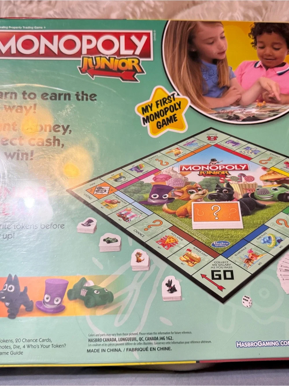 Hasbro Monopoly Junior Board Game - Red, Green, Black